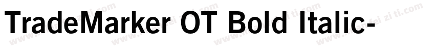 TradeMarker OT Bold Italic字体转换